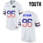 Youth Florida Gators #96 Cece Jefferson NCAA Nike White USA Flag Fashion Authentic Stitched College Football Jersey JXX5662UT